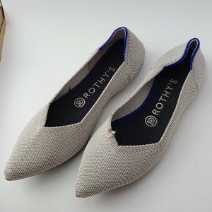 Rothys The Point - Flax Birdseye - Size 8 - Used